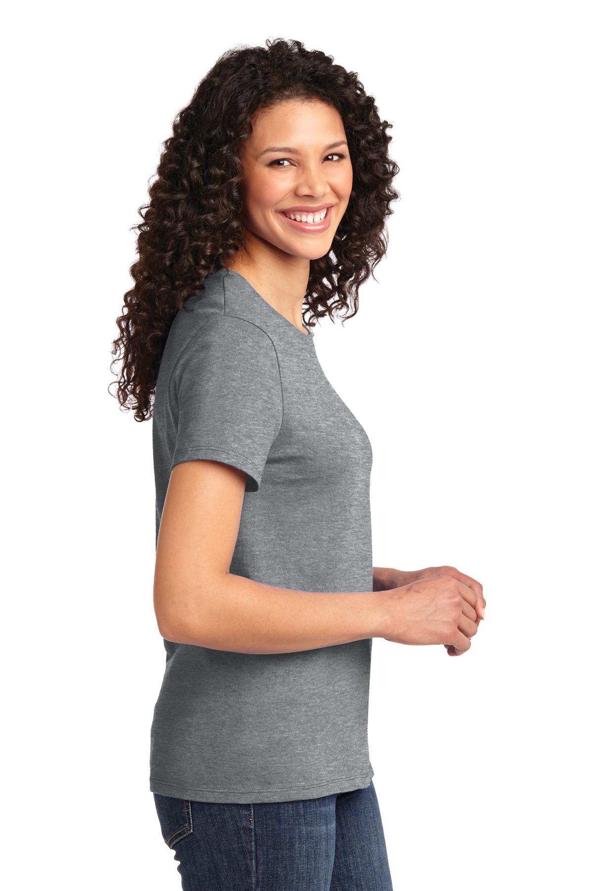 Ath Heather Port & Company Women's Essential Tee. LPC61