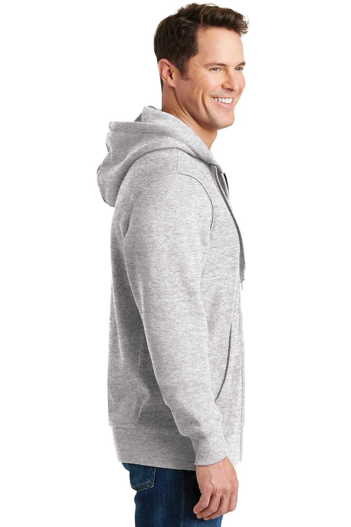 Ath Heather Sport-Tek Super Heavyweight Full-Zip Hooded Sweatshirt. F282