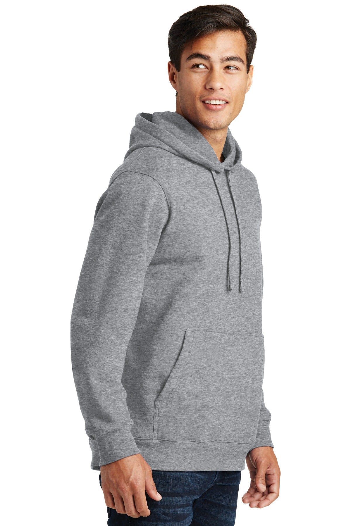 Athl Heather Port & Company Fan Favorite Fleece Pullover Hooded Sweatshirt. PC850H