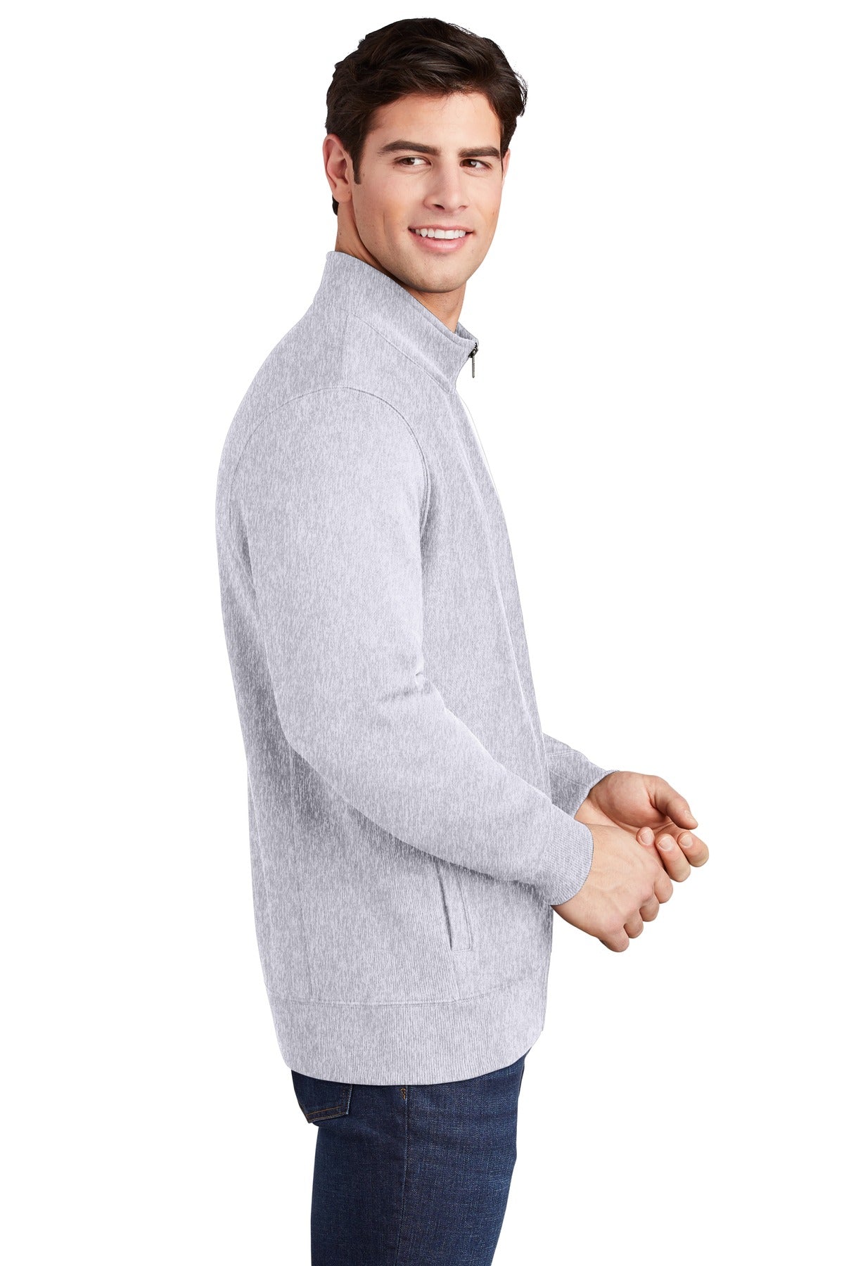Athl Heather Sport-Tek Super Heavyweight Full-Zip Sweatshirt ST284