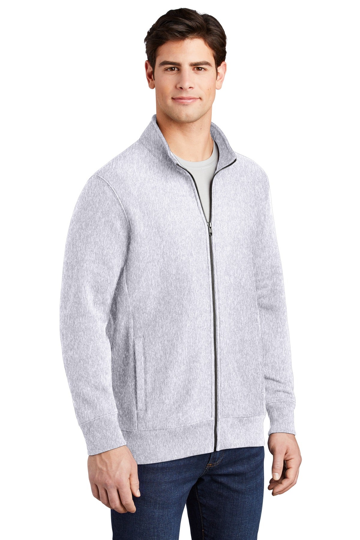 Athl Heather Sport-Tek Super Heavyweight Full-Zip Sweatshirt ST284