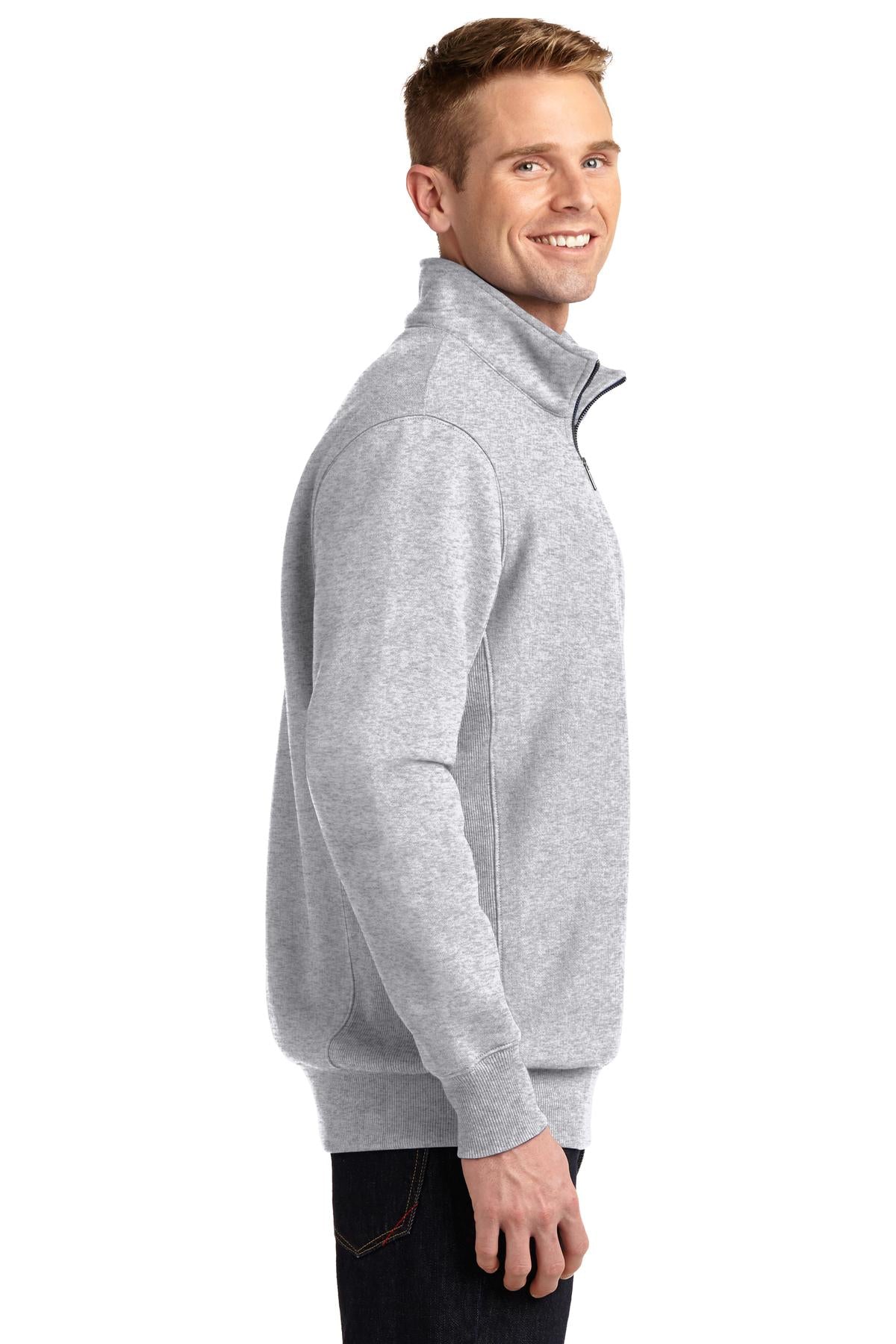 Athletic Hthr Sport-Tek Super Heavyweight 1/4-Zip Pullover Sweatshirt. ST283