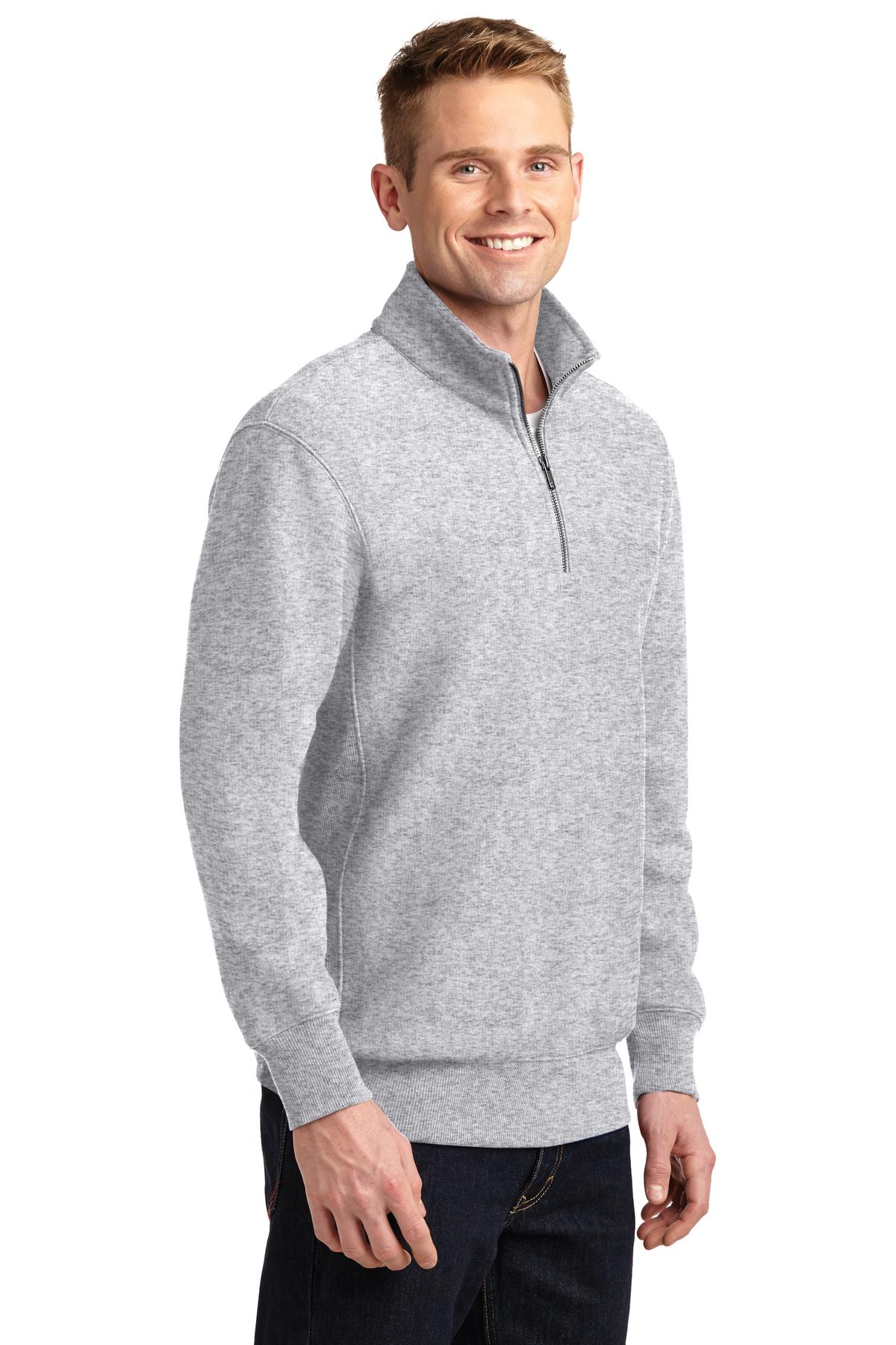 Athletic Hthr Sport-Tek Super Heavyweight 1/4-Zip Pullover Sweatshirt. ST283