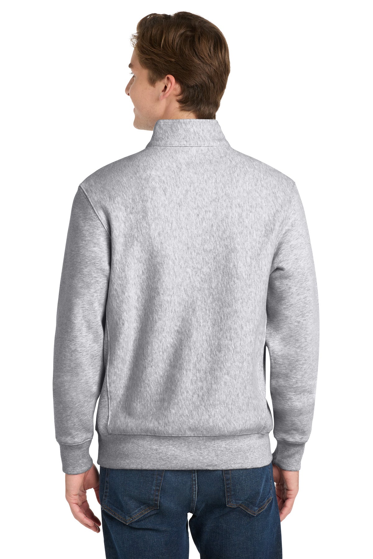 Athletic Hthr Sport-Tek Super Heavyweight 1/4-Zip Pullover Sweatshirt. ST283
