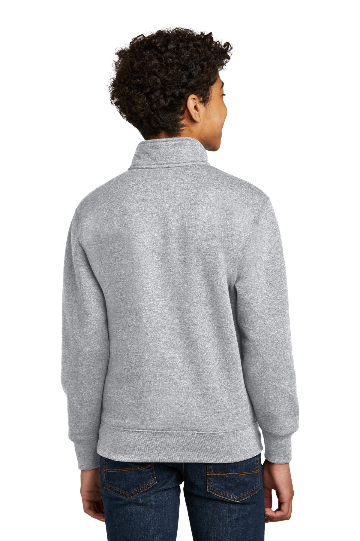 AthlHthr Port & Company Youth Core Fleece 1/4-Zip Pullover Sweatshirt PC78YQ