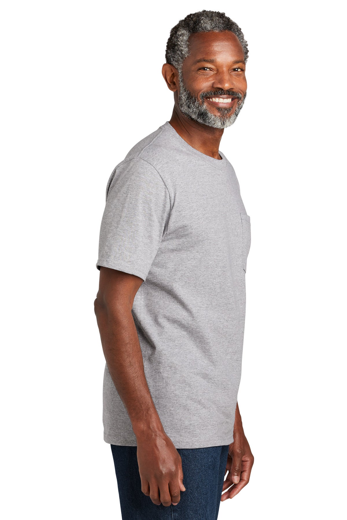 AthlHthr Volunteer Knitwear All-American Pocket Tee VL100P