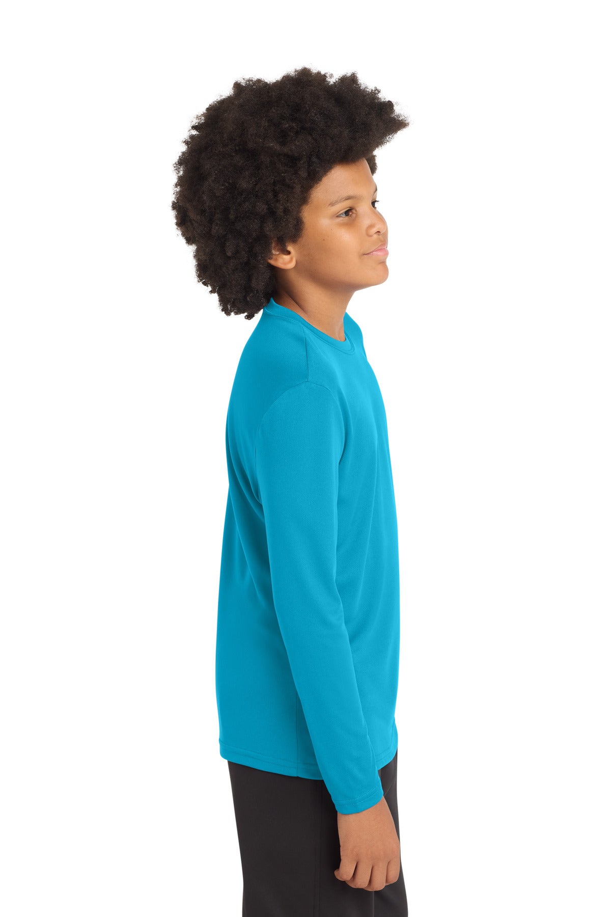 Atomic Blue Sport-Tek Youth Long Sleeve PosiCharge Competitor Tee. YST350LS