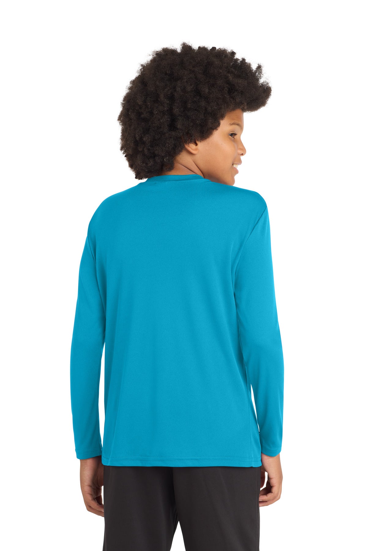 Atomic Blue Sport-Tek Youth Long Sleeve PosiCharge Competitor Tee. YST350LS