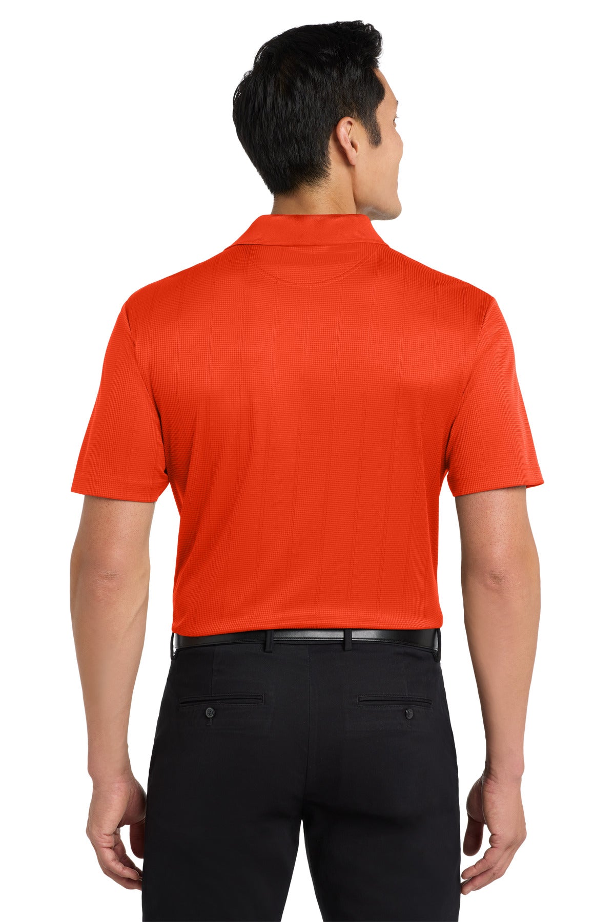 Autumn Orange Port Authority Performance Fine Jacquard Polo. K528
