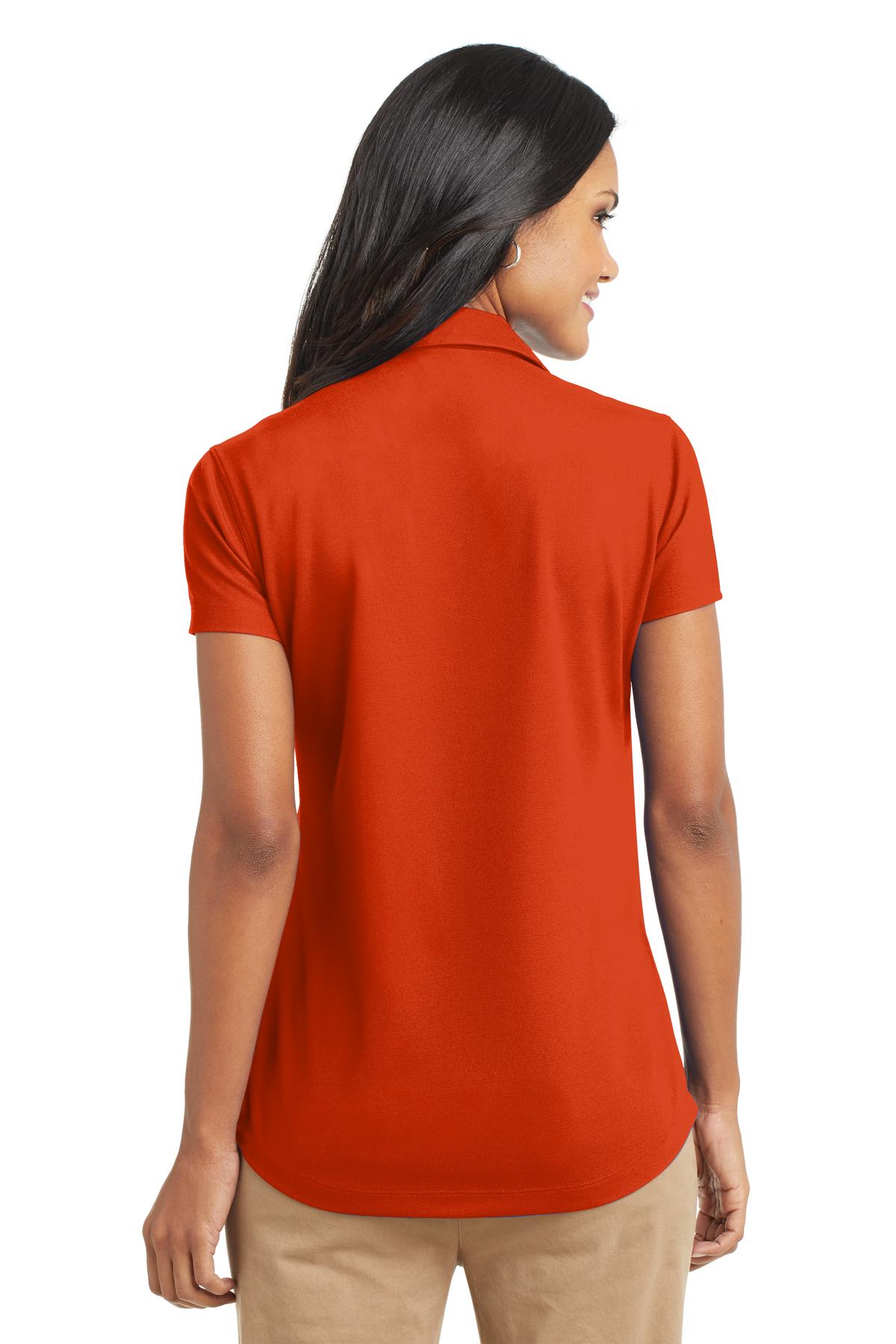 Autumn Orange Port Authority Women's Dry Zone Grid Polo. L572
