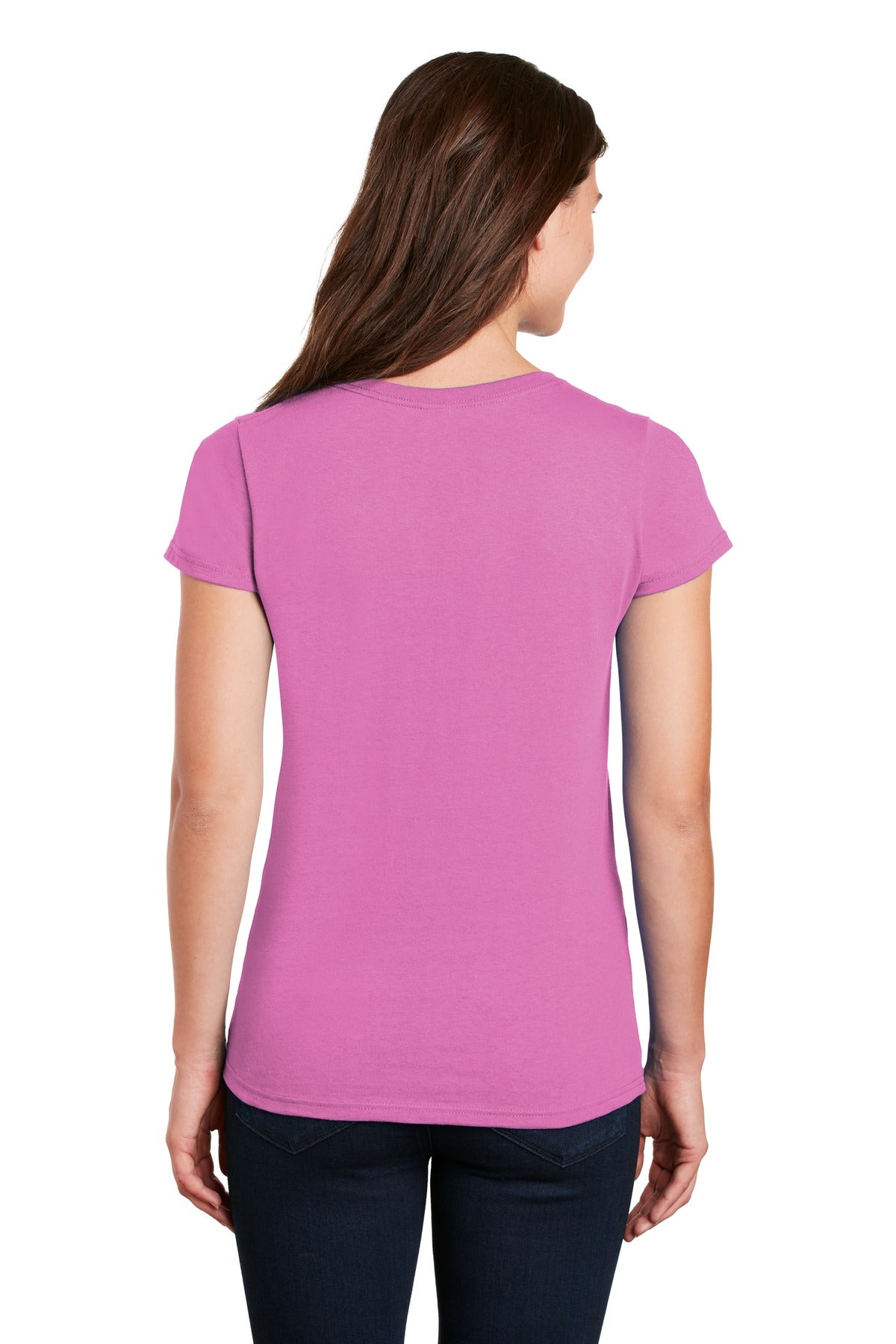 Azalea Gildan Women's Heavy Cotton 100% Cotton V-Neck T-Shirt. 5V00L