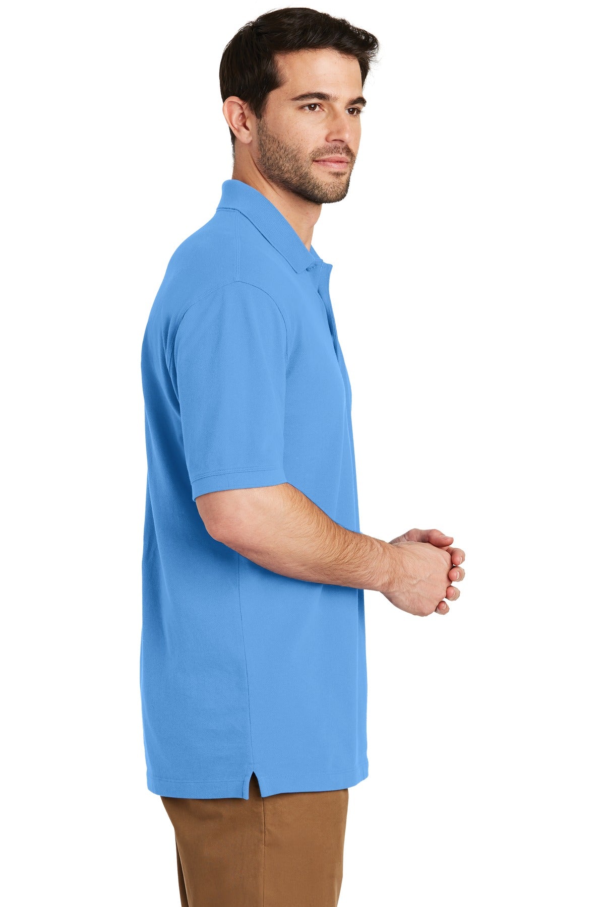 Azure Blue Port Authority EZCotton Polo. K8000