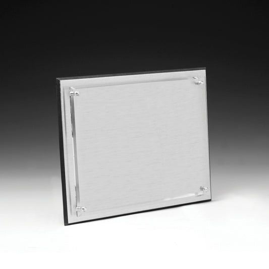 Brushed Aluminum Laser Engraved Plaque (6"x8"x1")