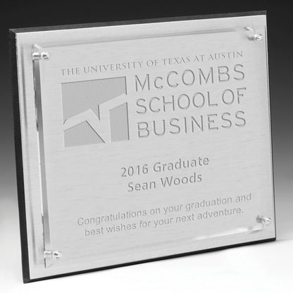 Brushed Aluminum 4 Color Process Plaque (8"x10"x1")