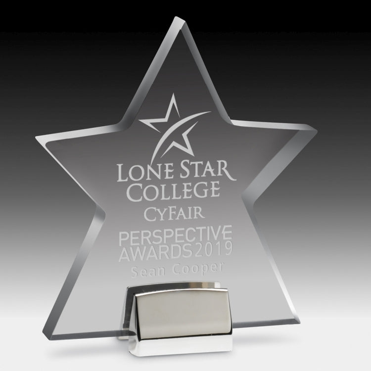 Star w/ Chrome Base - Screen Printed