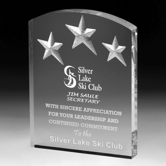 Freestanding Acrylic Award - Screen Printed (5" x 6 1/2" x 3/4")