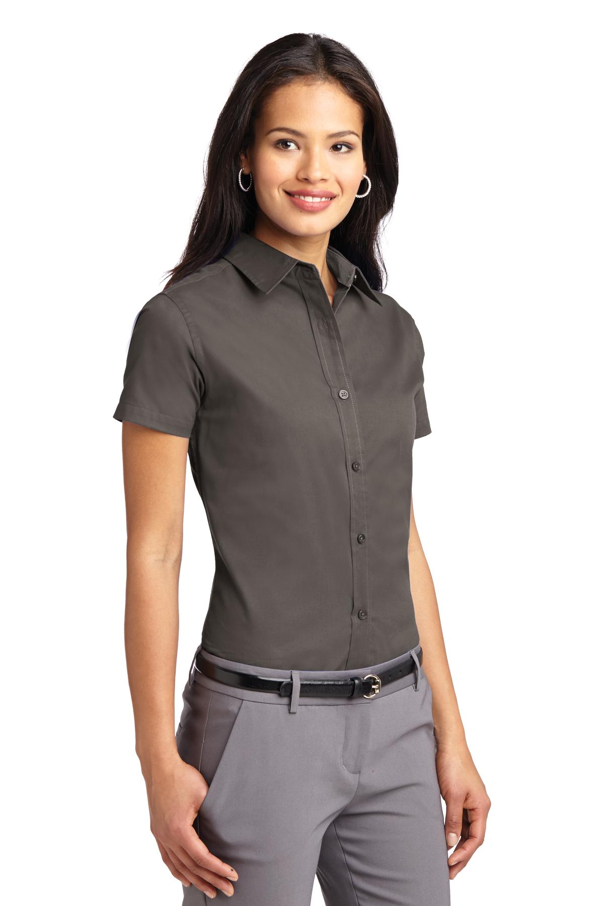 Bark Port Authority Women's Short Sleeve Easy Care Shirt. L508