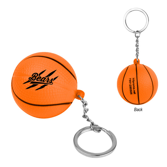 Basketball Stress Reliever Keychain plain grouped