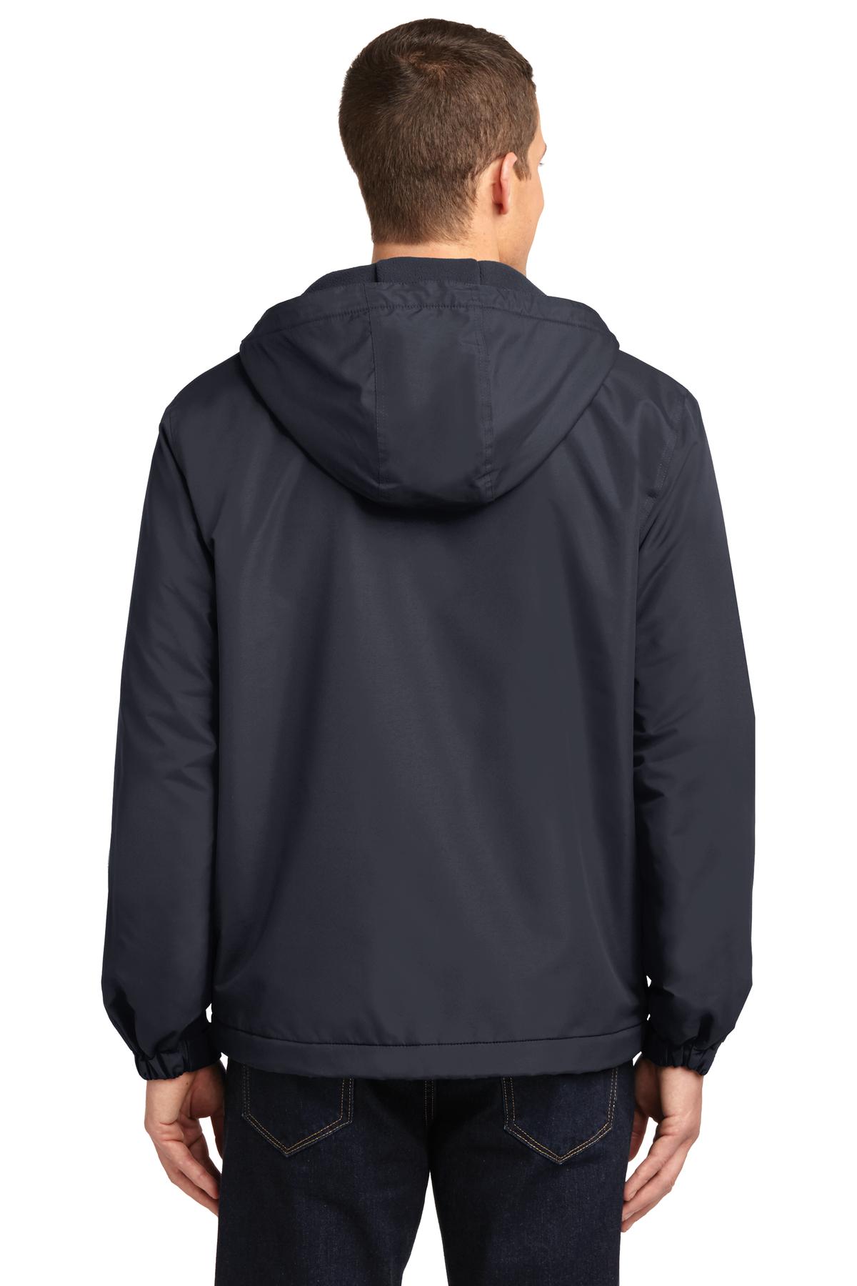 Batlshp Grey Port Authority Hooded Charger Jacket. J327