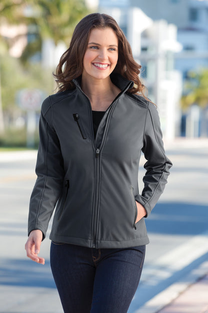 Batlshp Grey Port Authority Women's Welded Soft Shell Jacket. L324