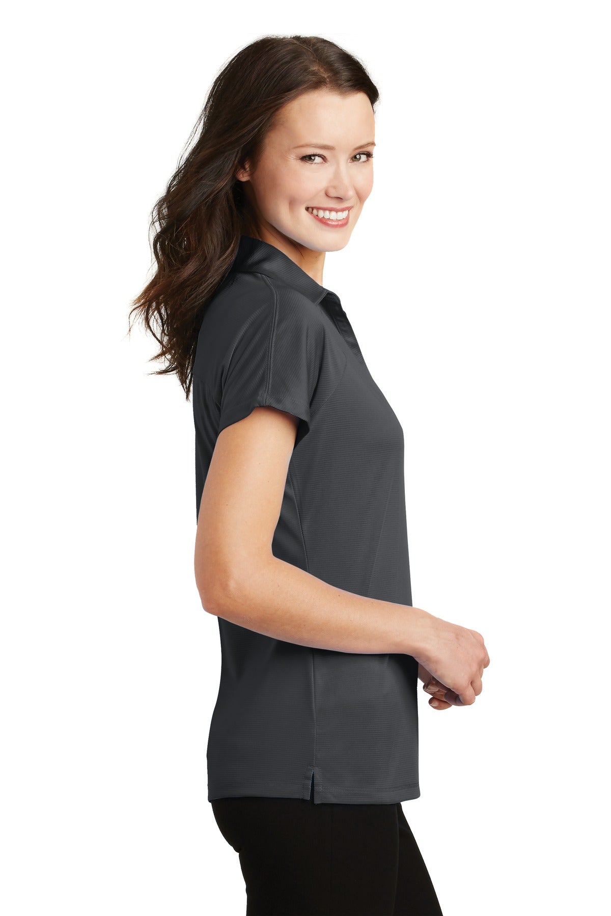 Battleship Gry Port Authority Women's Crossover Raglan Polo. L575