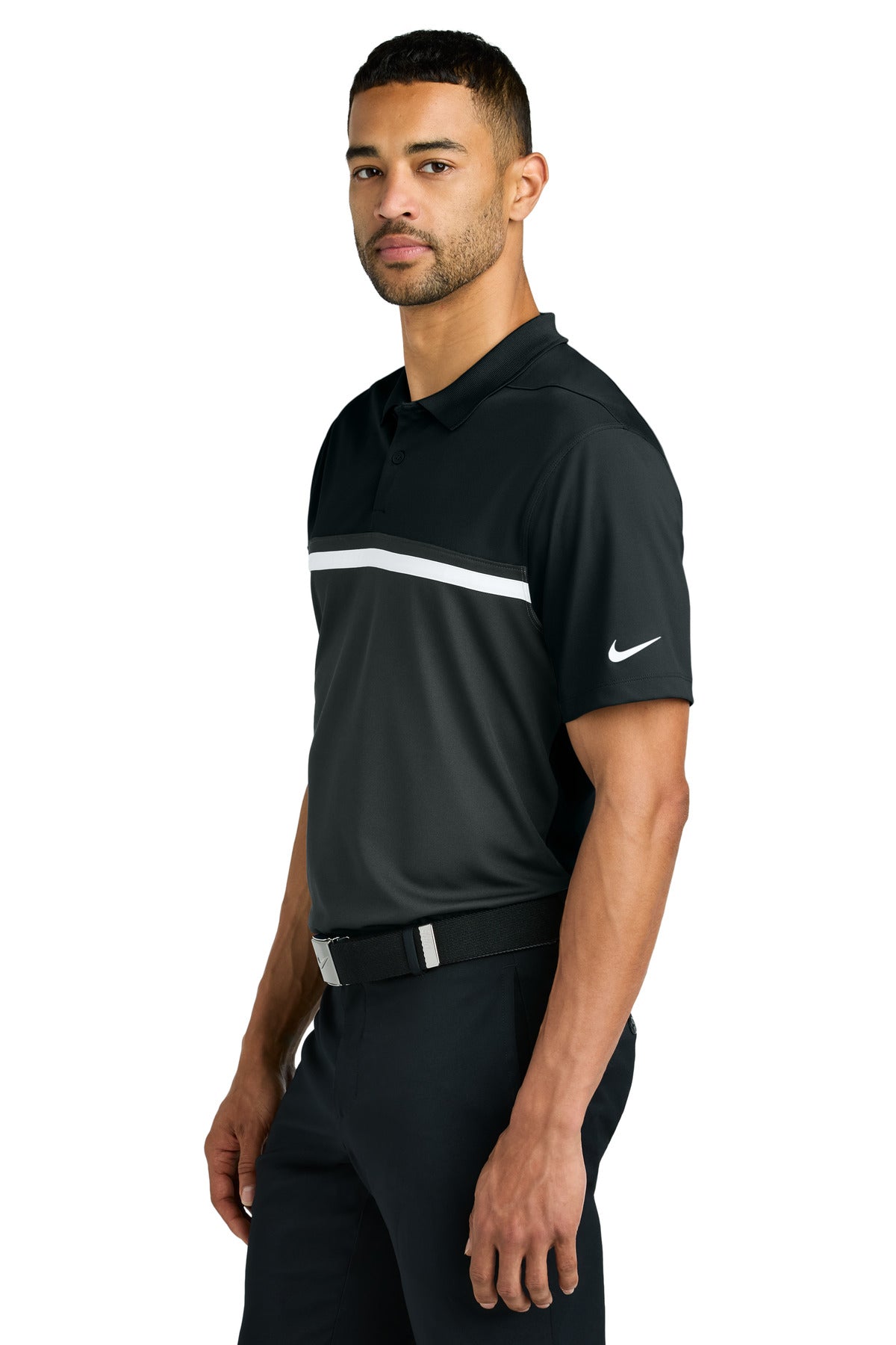 Bk/Anth/Wh Nike Dri-FIT Victory Colorblock Polo NKFQ3968
