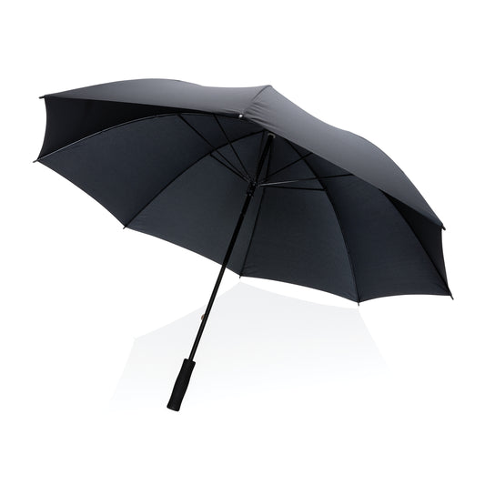 Black 30" Impact AWARE™ RPET 190T Storm Proof Umbrella plain