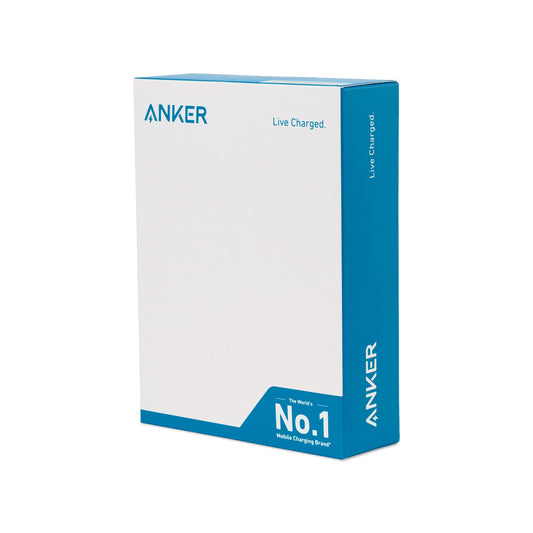 Black Anker Power Bank (10K, Fusion, Built-In Cable) plain