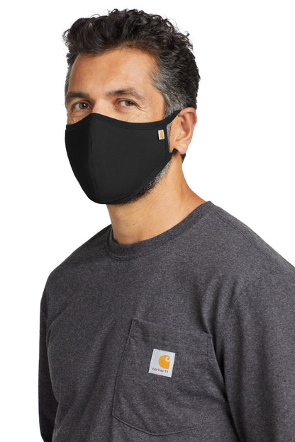 Black Carhartt Cotton Ear Loop Face Mask (3 pack) CT105160