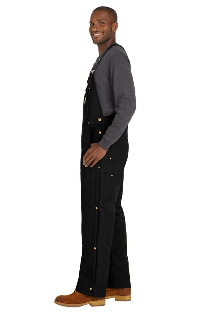 Black Carhartt Firm Duck Insulated Bib Overalls CT106672
