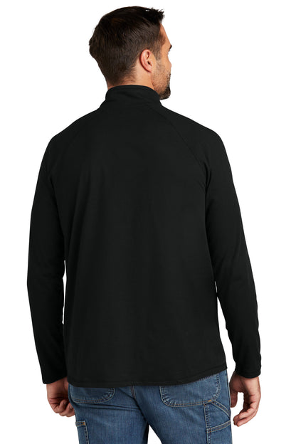 Black Carhartt Force 1/4-Zip Long Sleeve T-Shirt CT106660