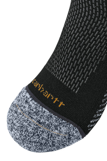 Black Carhartt Force Midweight Crew Sock (3-Pack) CTSC4223