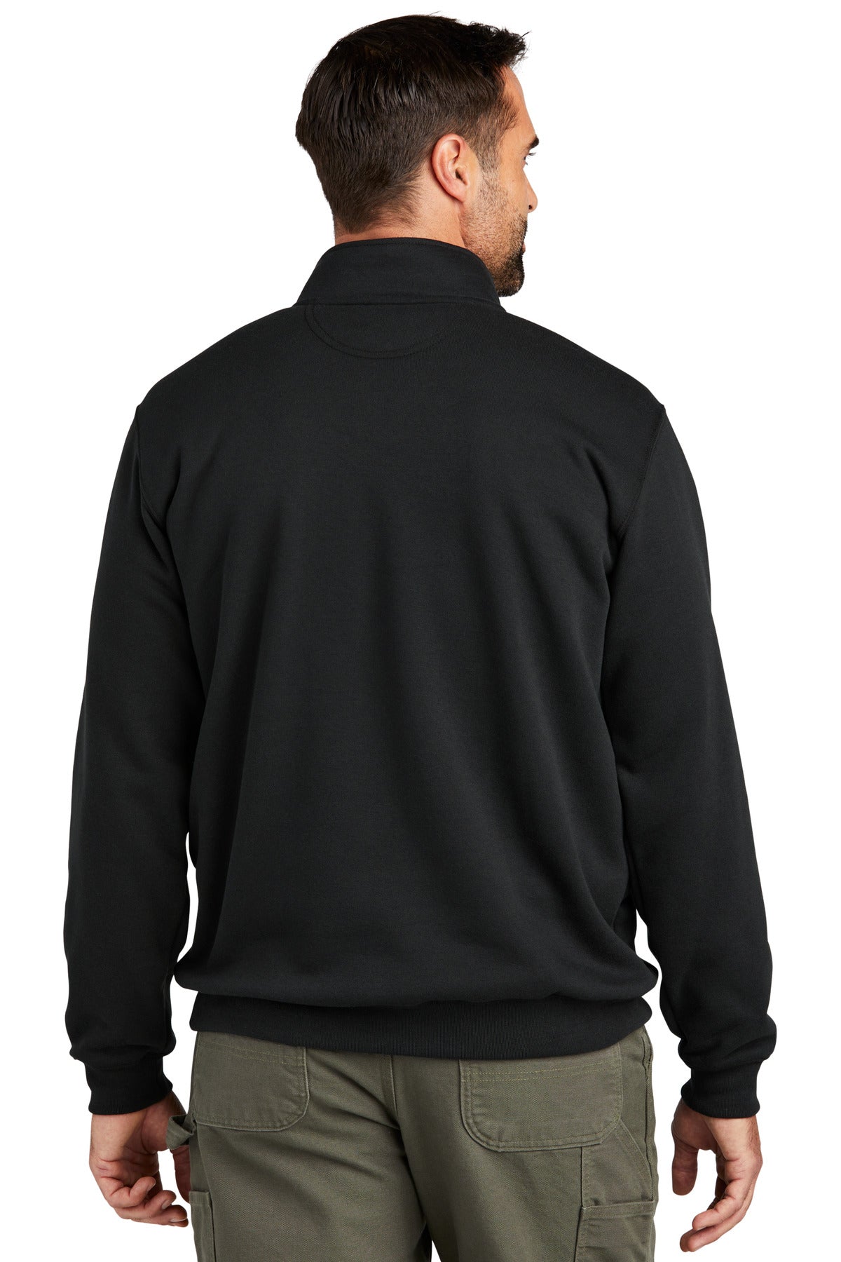 Black Carhartt Midweight 1/4-Zip Mock Neck Sweatshirt CT105294