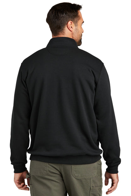 Black Carhartt Midweight 1/4-Zip Mock Neck Sweatshirt CT105294