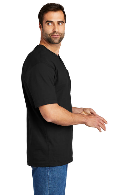 Black Carhartt Short Sleeve Henley T-Shirt CTK84