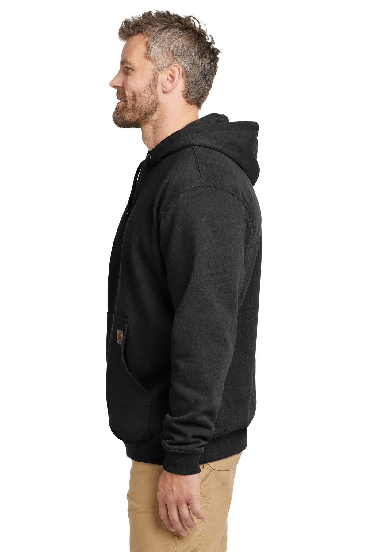 Black Carhartt Tall Midweight Hooded Sweatshirt CTTK121