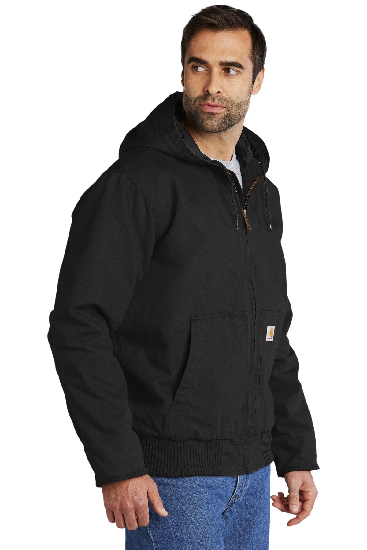 Black Carhartt Washed Duck Active Jac. CT104050