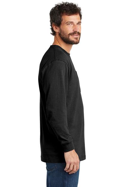 Black Carhartt Workwear Pocket Long Sleeve T-Shirt. CTK126