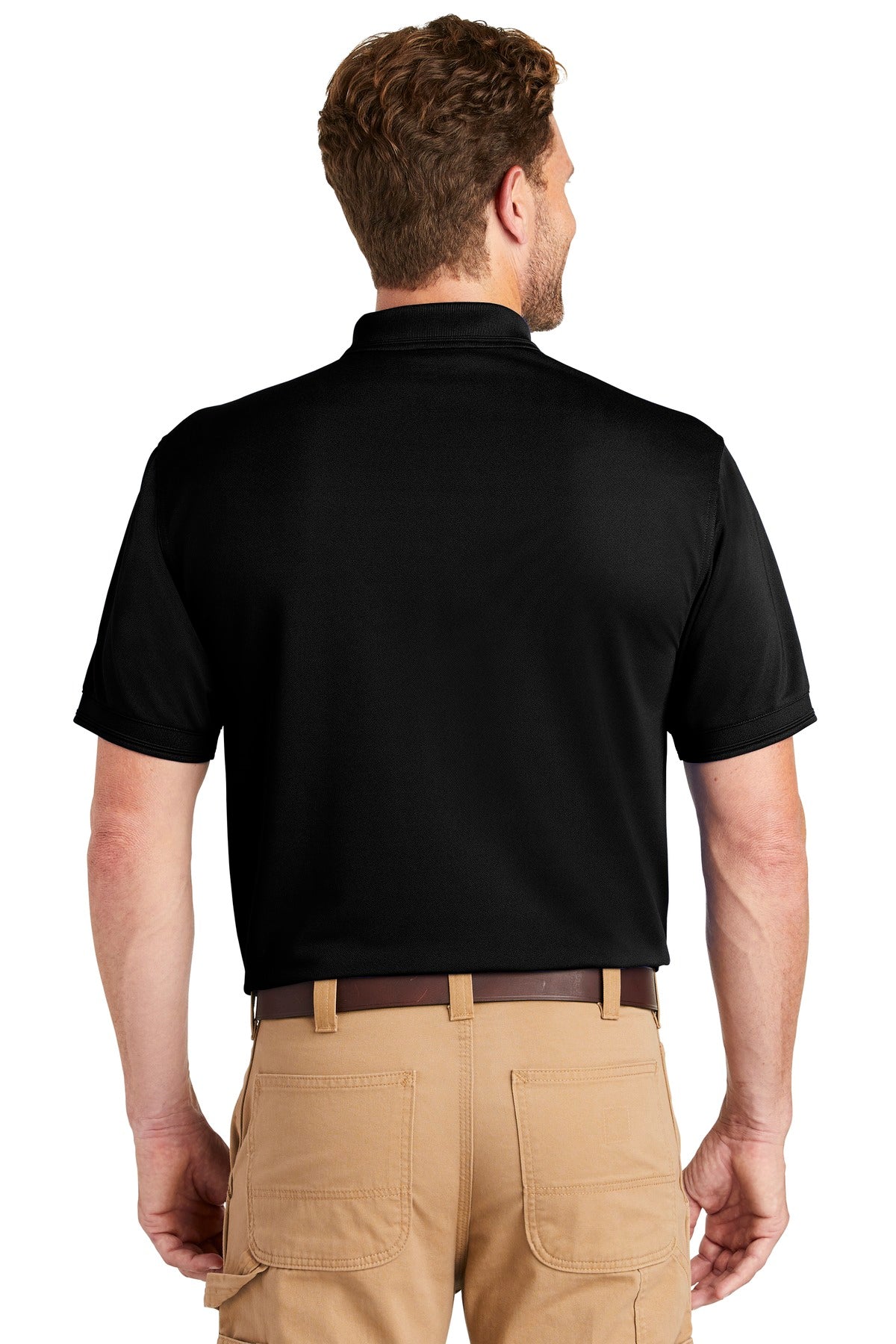 Black CornerStone Industrial Snag-Proof Pique Pocket Polo. CS4020P