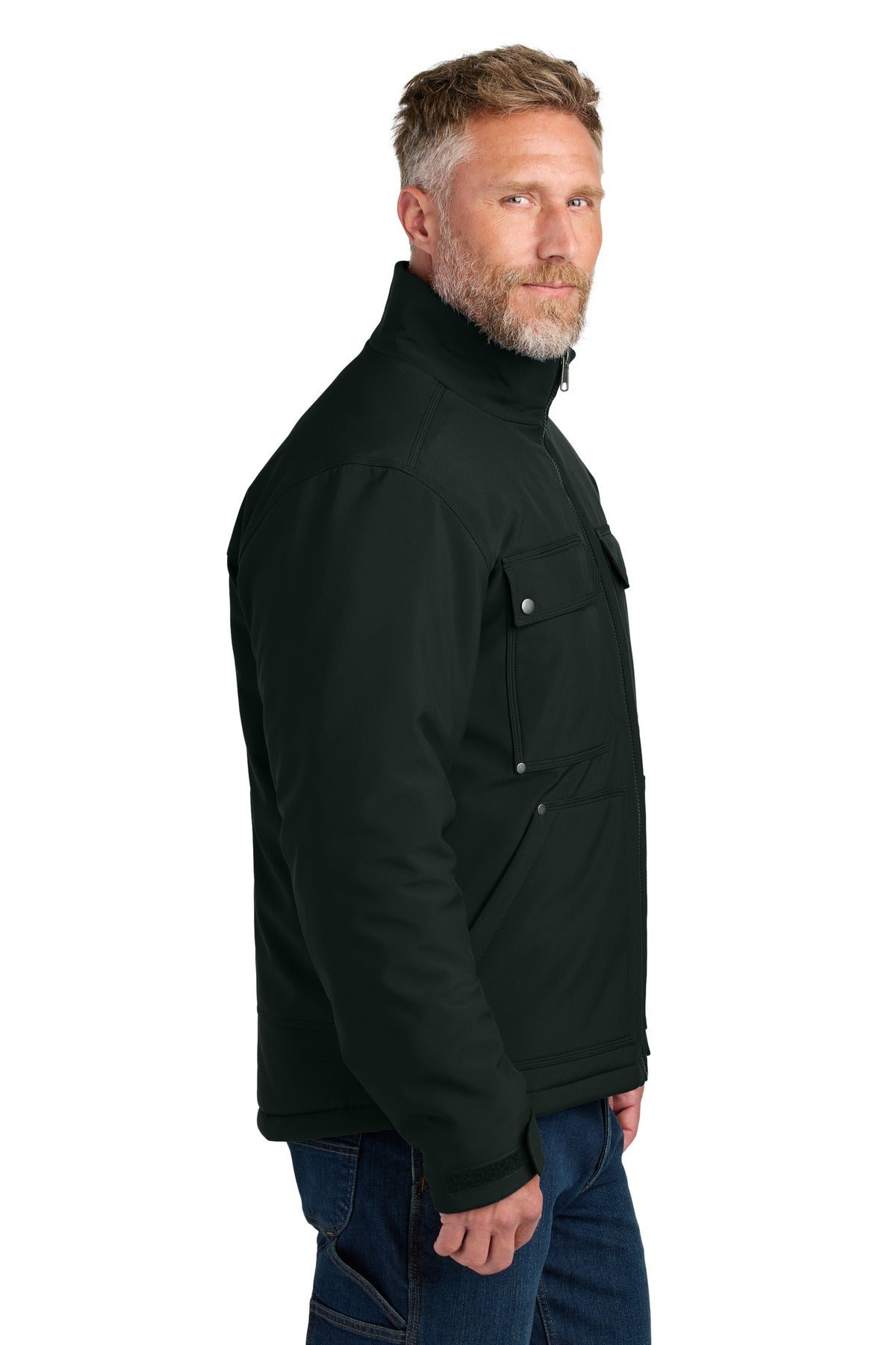 Black CornerStone Insulated Workwear Soft Shell CSJ75