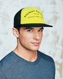 Black District Flat Bill Snapback Trucker Cap. DT624