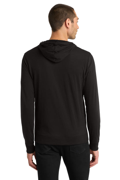 Black District Jersey Full-Zip Hoodie. DT1100