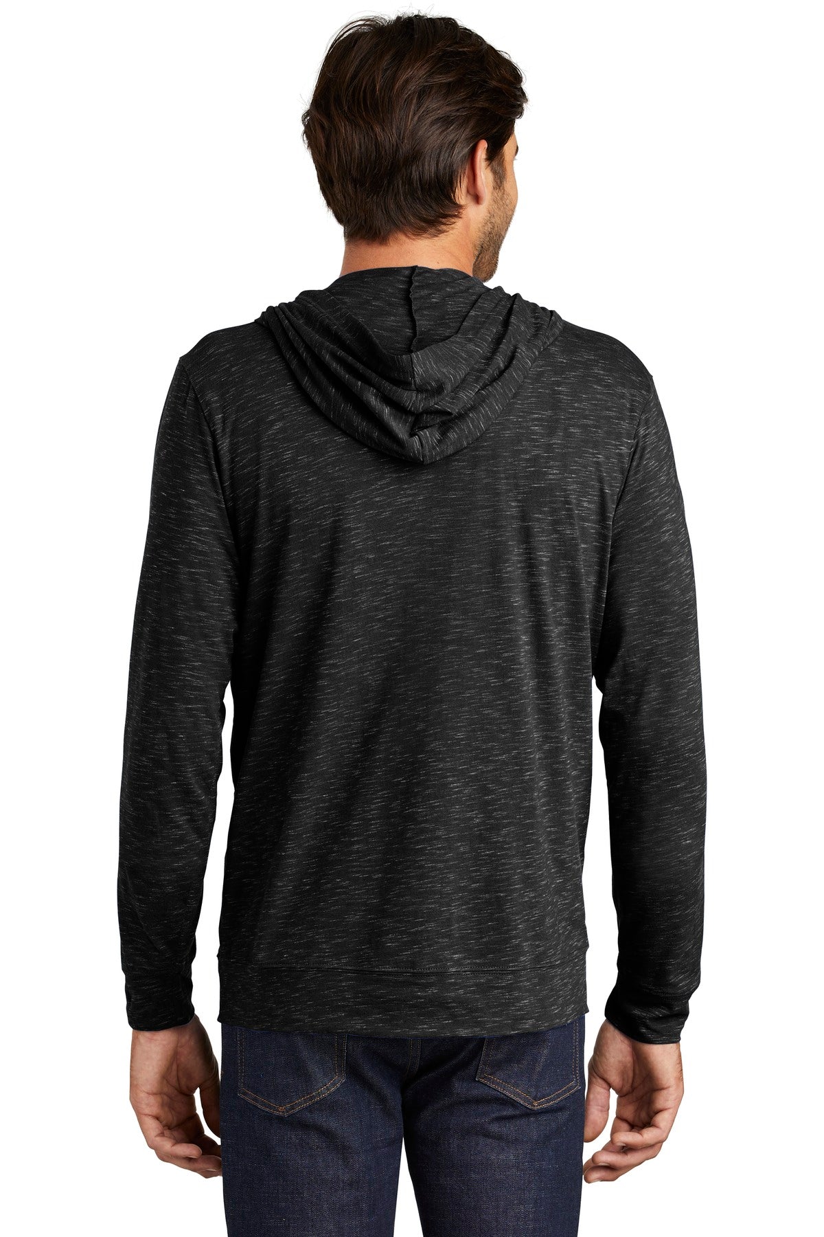 Black District Medal Full-Zip Hoodie. DT565