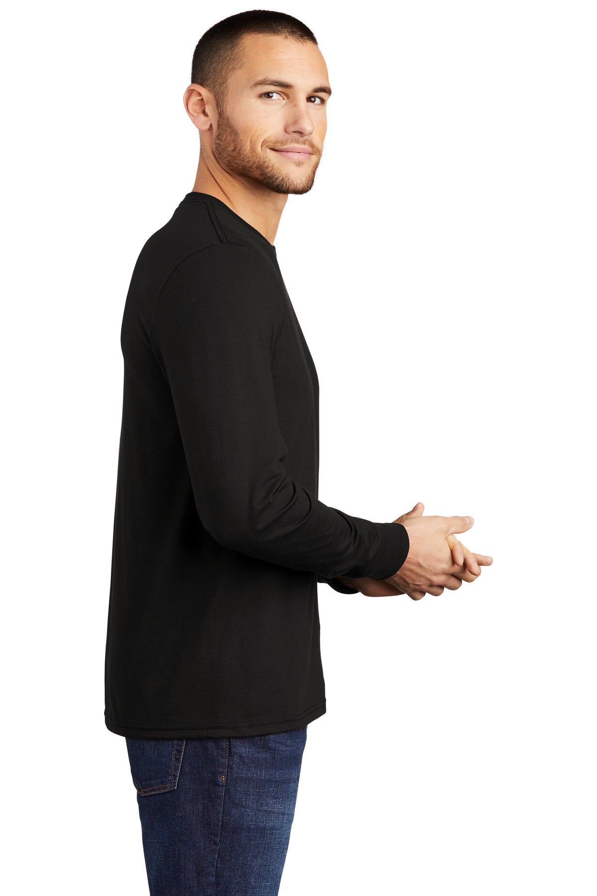 Black District Perfect Tri Long Sleeve Tee . DM132