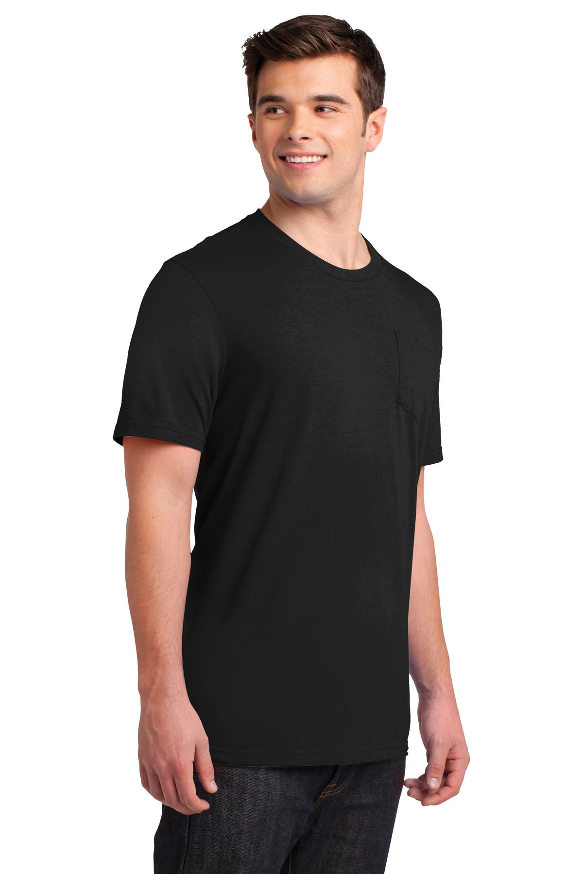 Black District Very Important Tee with Pocket. DT6000P