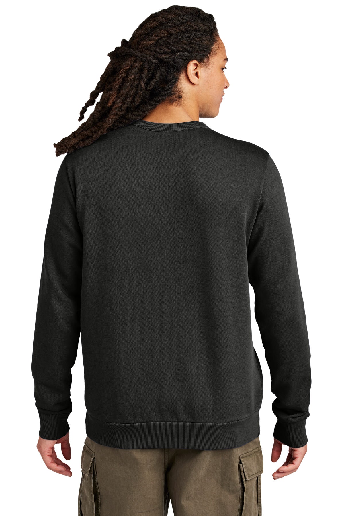 Black District Wash Fleece Crew DT2204
