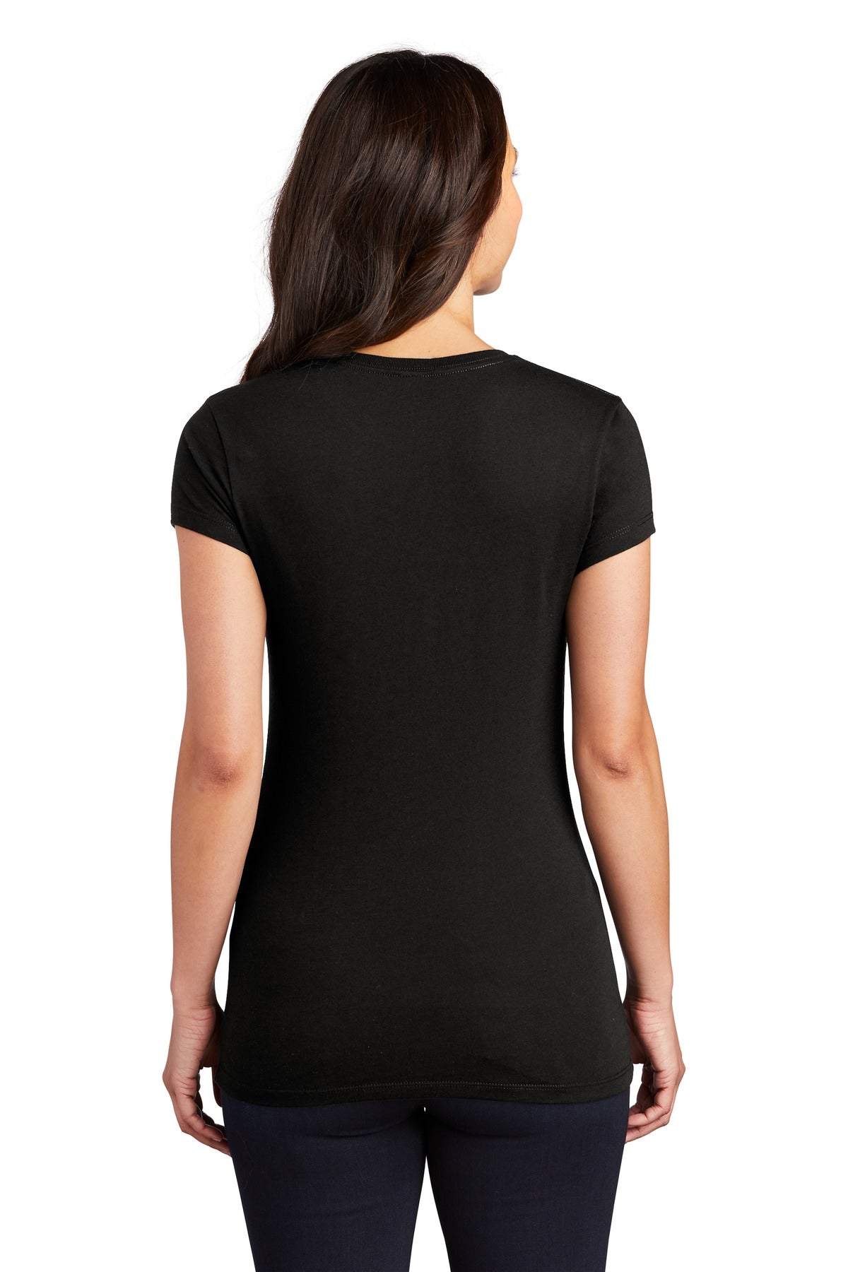 Black District Women's Fitted Perfect Tri Tee. DT155