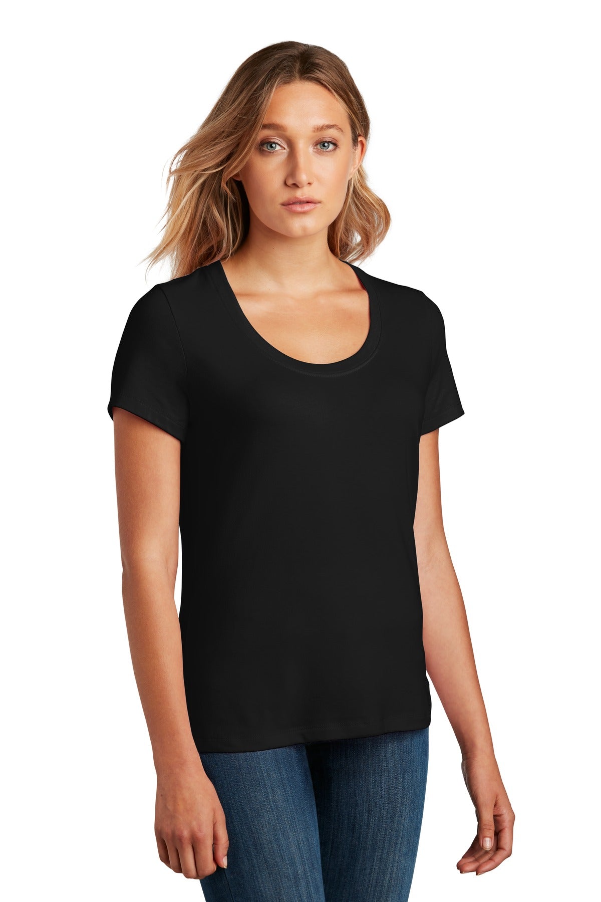 Black District Women's Flex Scoop Neck Tee DT7501