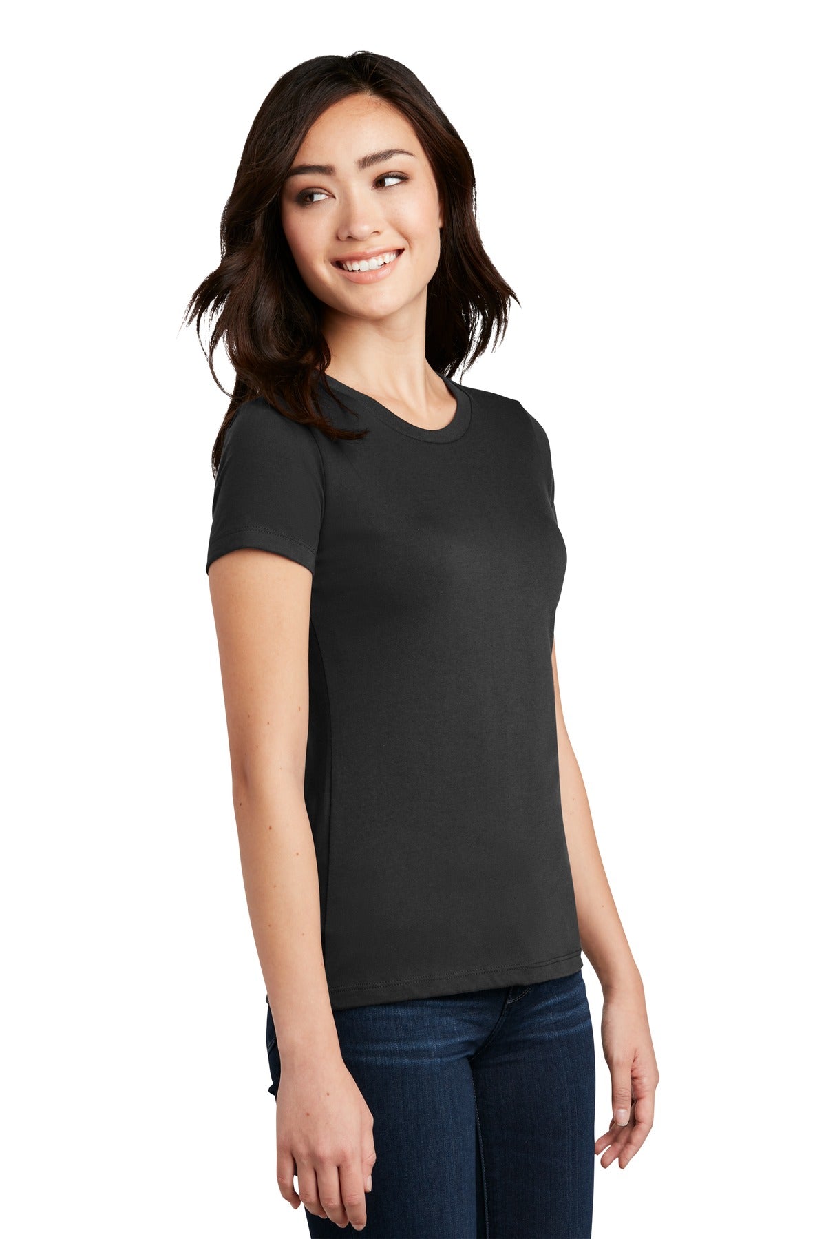 Black District Women's Perfect Blend CVC Tee. DM108L