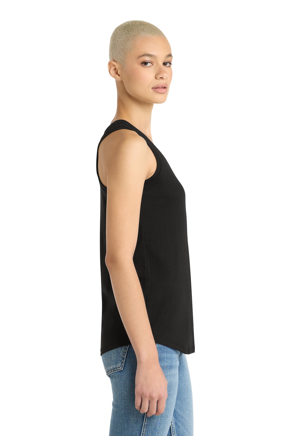 Black District Women's Perfect Tri Racerback Tank. DM138L